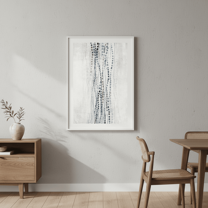 Blue Dancing Waves by Deer Muskeeter wall - art - picture - poster
