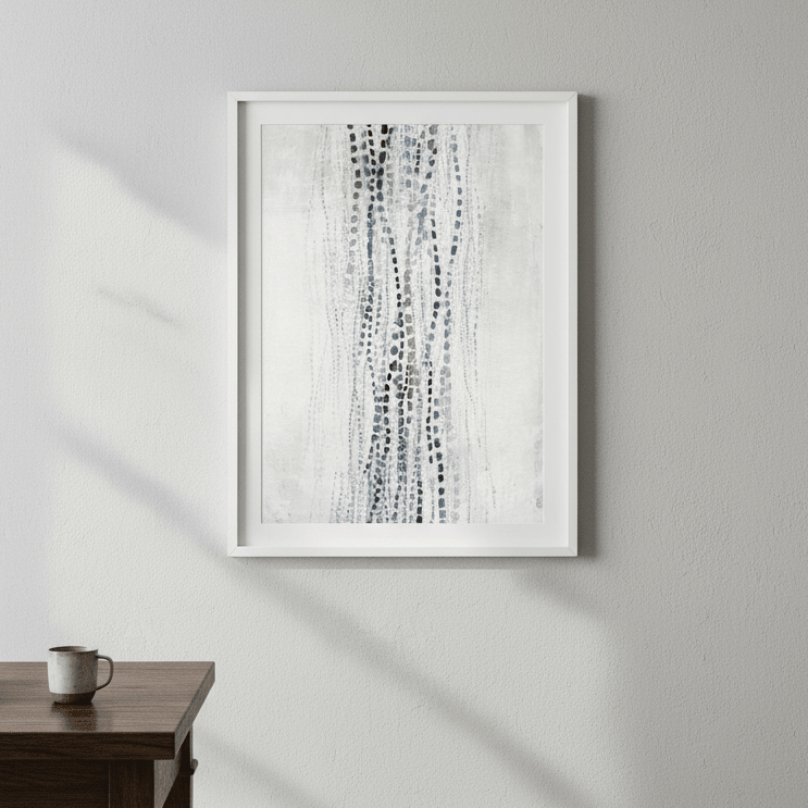 Blue Dancing Waves by Deer Muskeeter wall - art - picture - poster