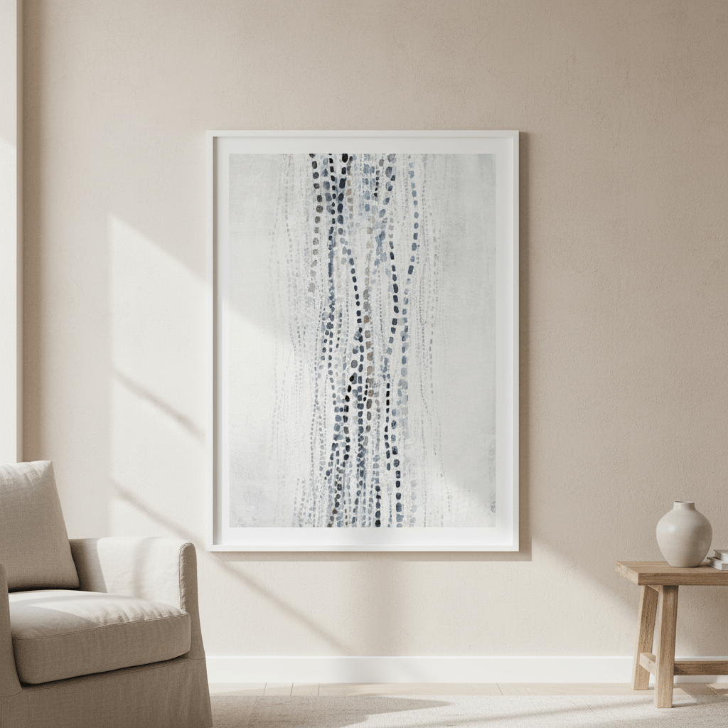 Blue Dancing Waves by Deer Muskeeter wall - art - picture - poster