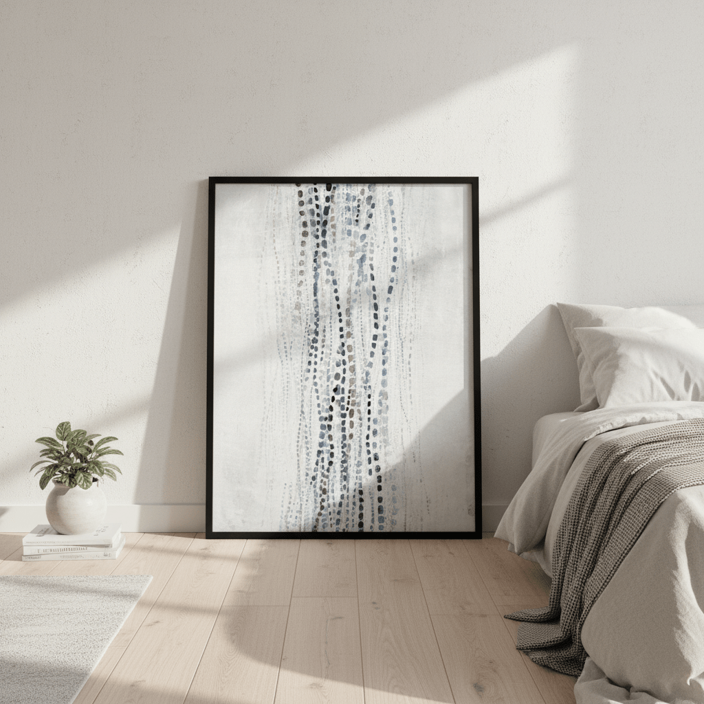 Blue Dancing Waves by Deer Muskeeter wall - art - picture - poster