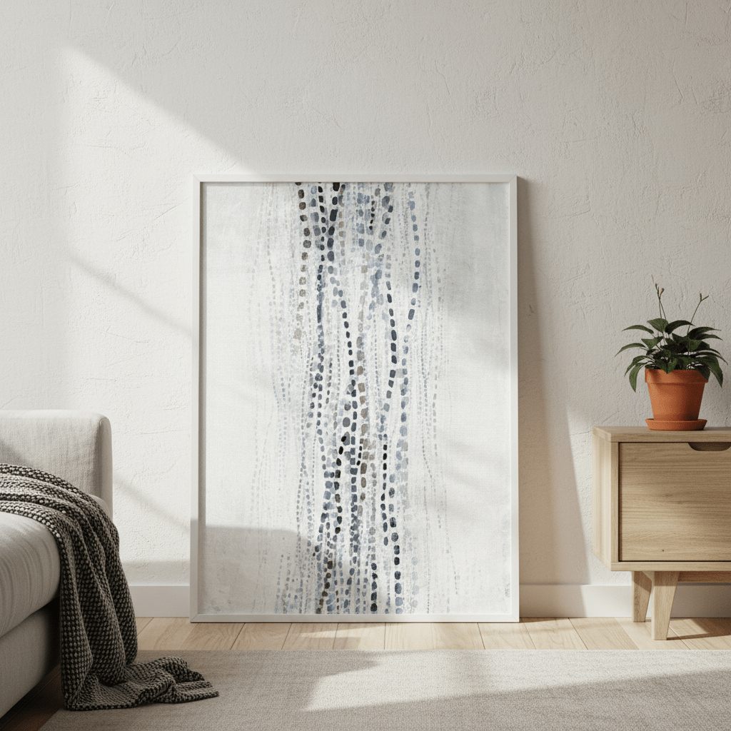 Blue Dancing Waves by Deer Muskeeter wall - art - picture - poster