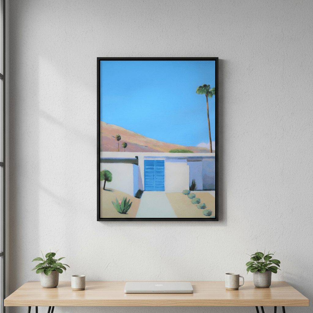 Blue Door by Ieva Baklane wall - art - picture - poster