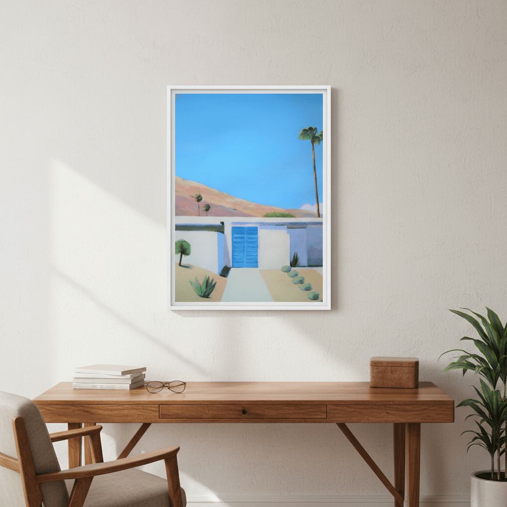 Blue Door by Ieva Baklane wall - art - picture - poster