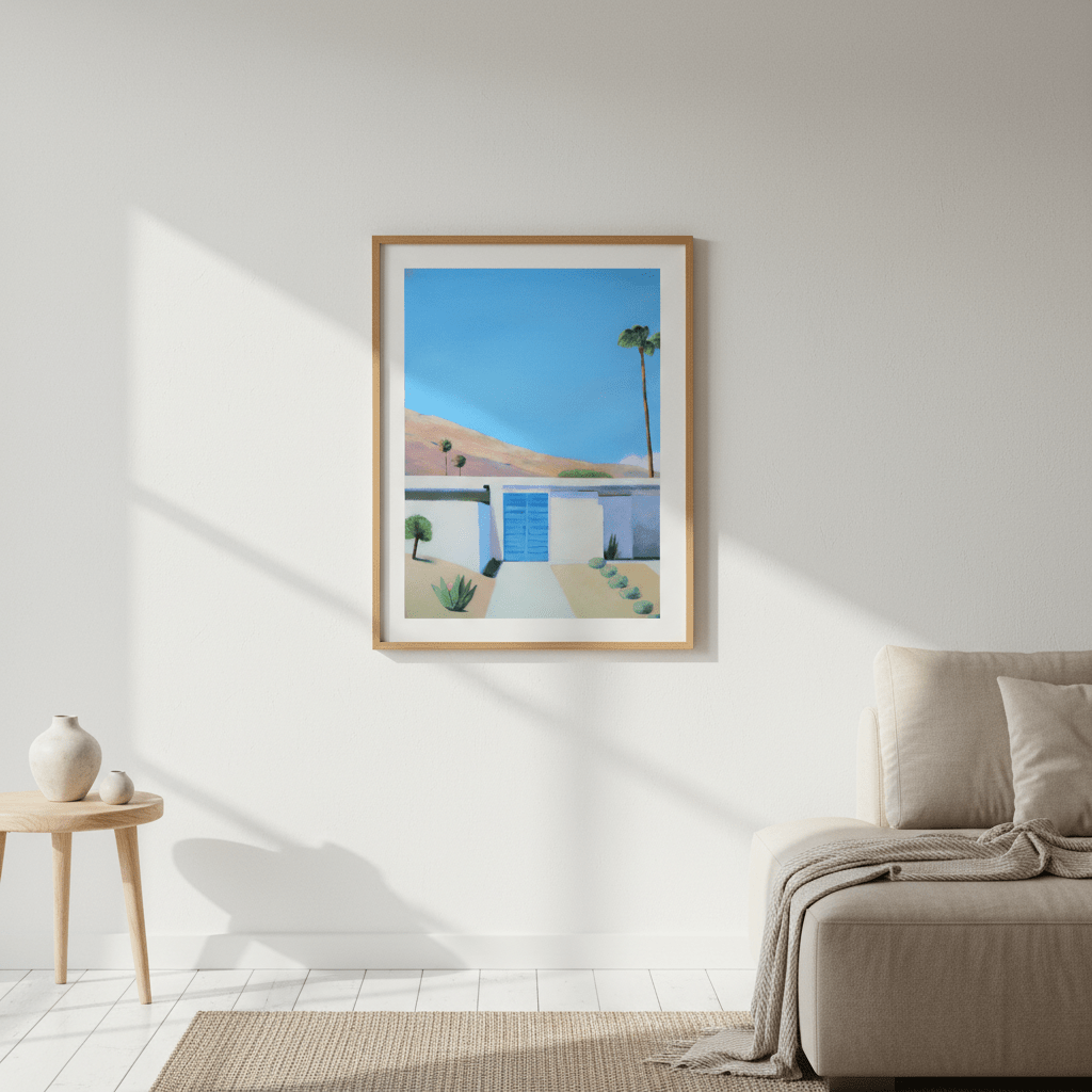 Blue Door by Ieva Baklane wall - art - picture - poster