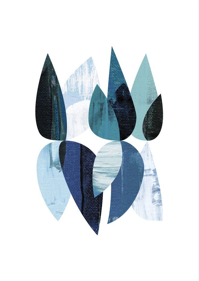 Blue Floral Abstract by Dear Muskeeter