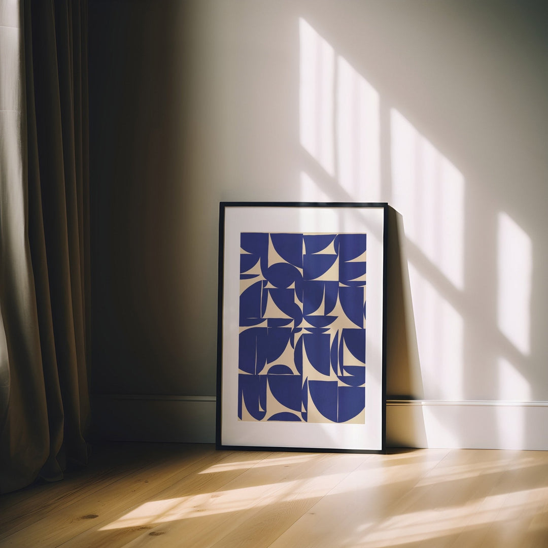 Blue Forms Portrait by Maison Bootsy - Style My Wall