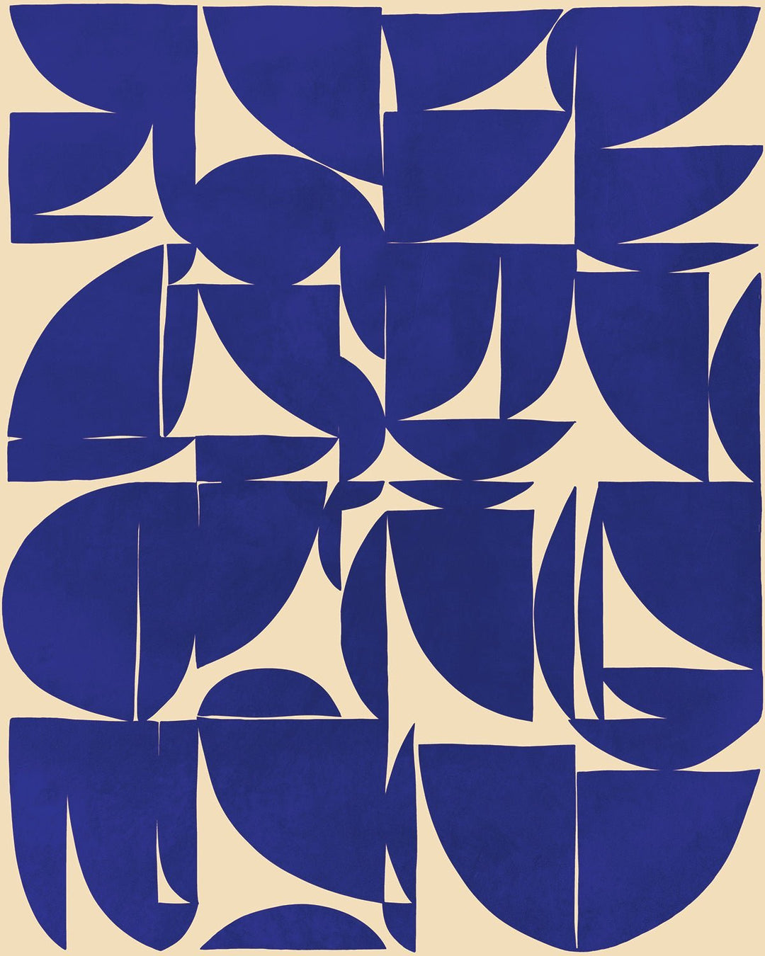 Blue Forms Portrait by Maison Bootsy - Style My Wall, frame