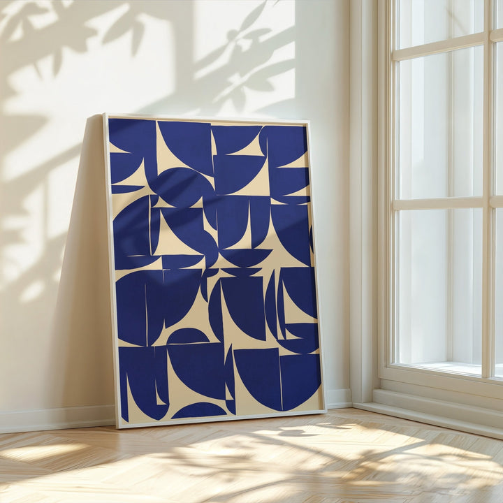 Blue Forms Portrait by Maison Bootsy - Style My Wall