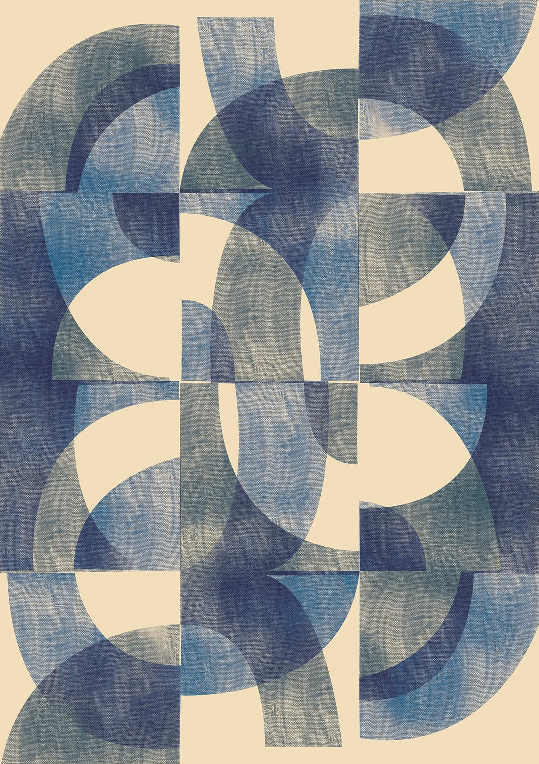 Blue Geometry by Maison Bootsy - Style My Wall, frame