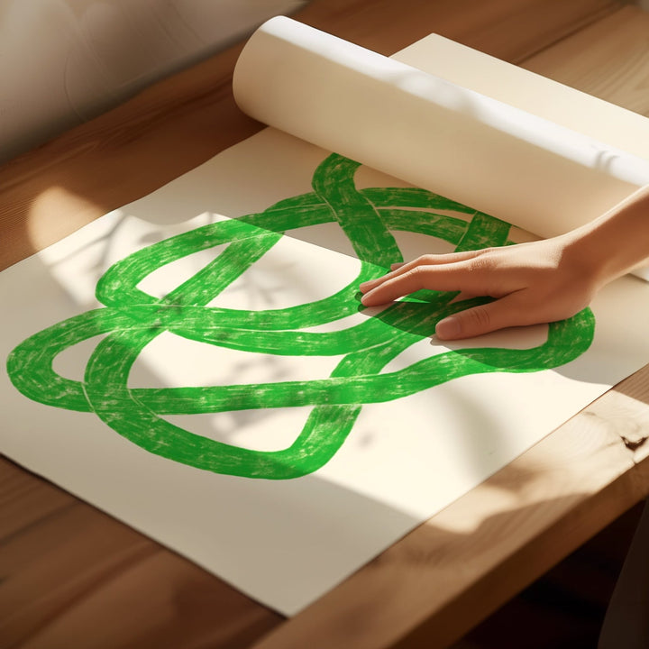 Blue & Green Abstract Scribble Set of 2 by Maison Bootsy,livingroom,timber  border