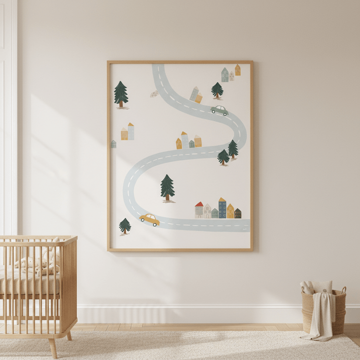 Blue Green Village by Menina Lisboa wall - art - picture - poster