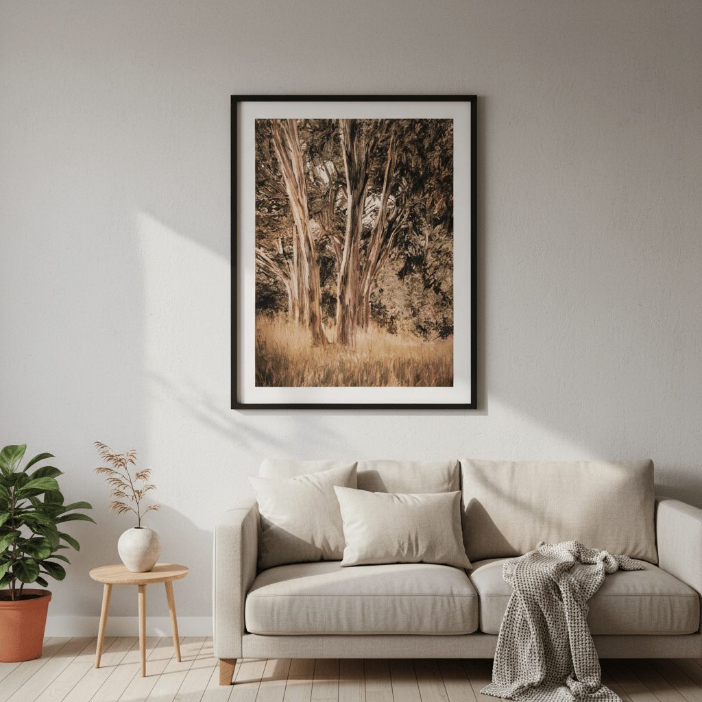 Blue Gum by Deer Muskeeter wall - art - picture - poster