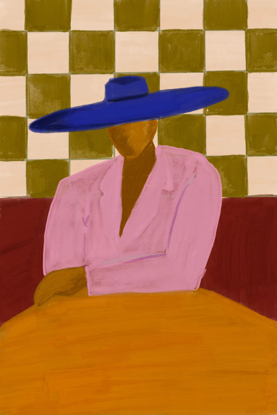 Blue Hat Chic By The Art Concept | Art & Canvas Print