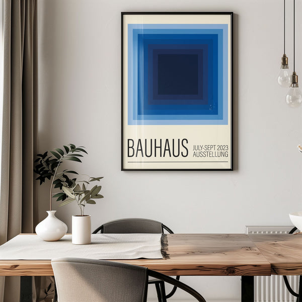 Blue Haze Bauhaus by Maison Bootsy | Art & Canvas Print