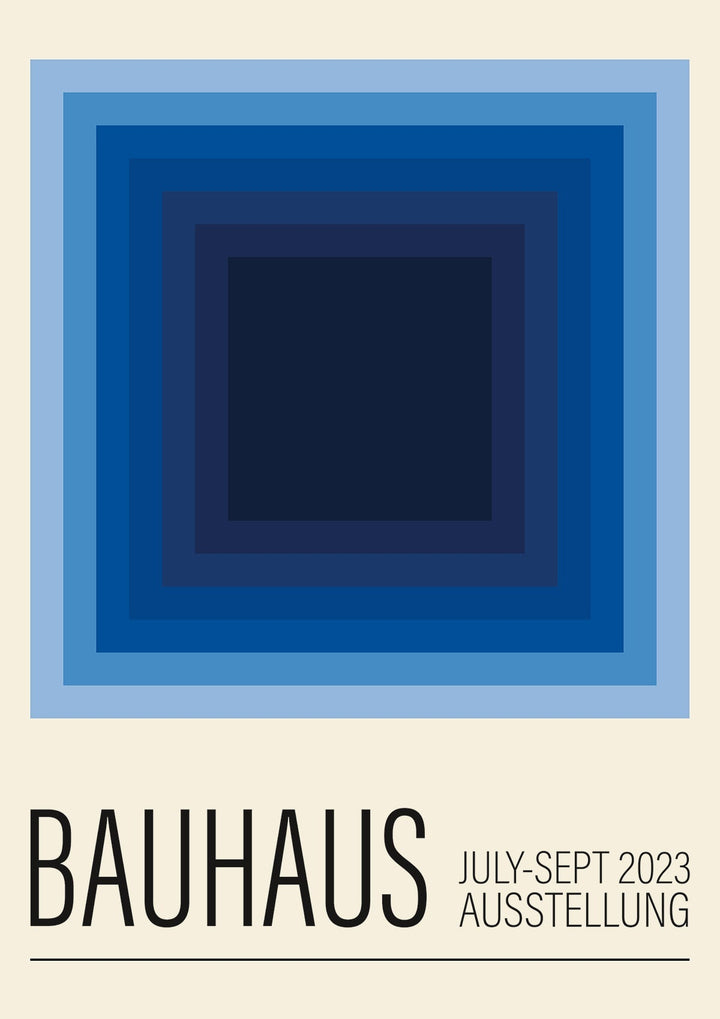 Blue Haze Bauhaus by Maison Bootsy - Style My Wall,frame