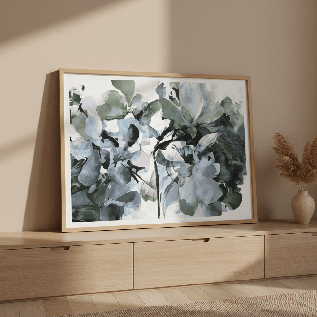 Blue Heaven Hydrangea by Deer Muskeeter wall - art - picture - poster
