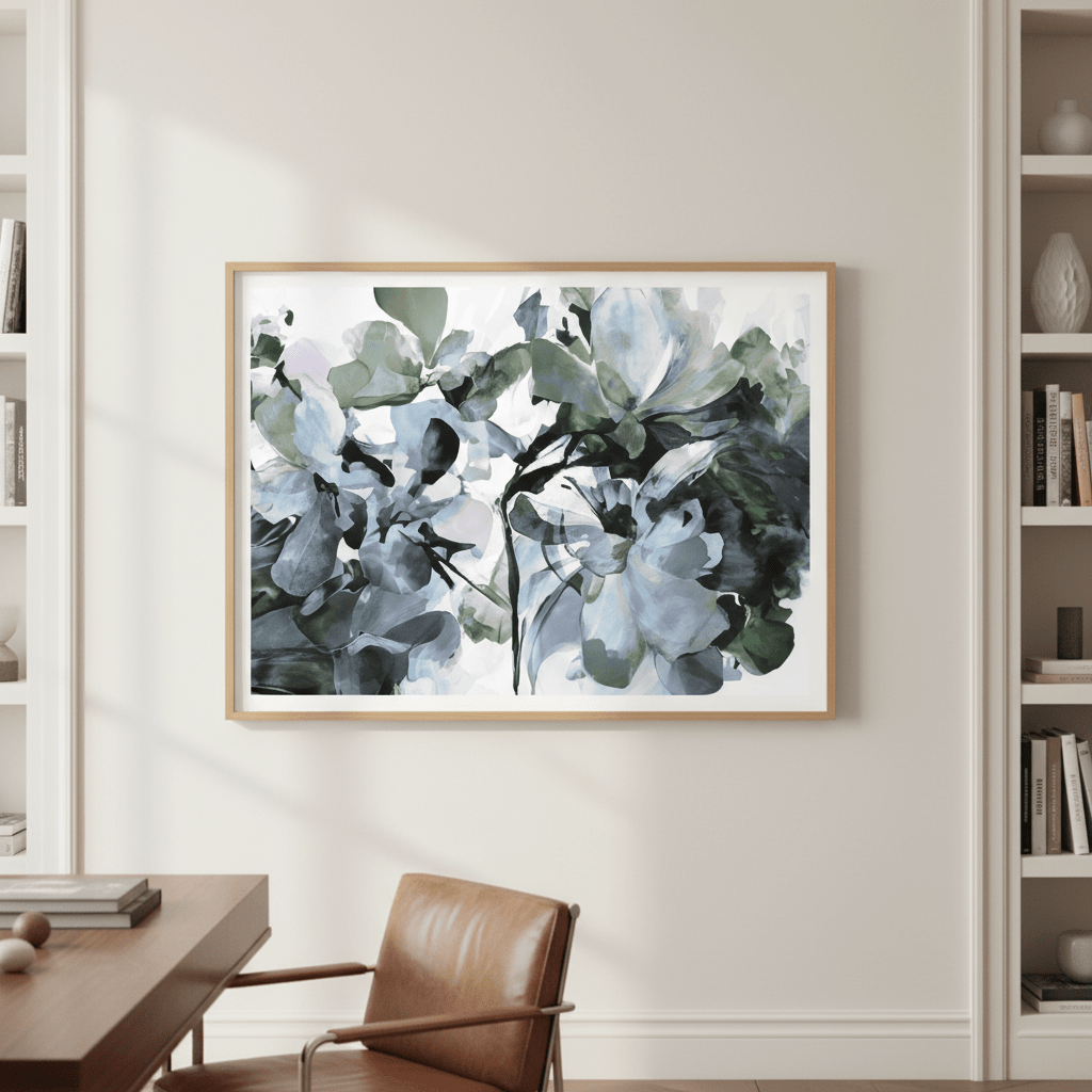 Blue Heaven Hydrangea by Deer Muskeeter wall - art - picture - poster
