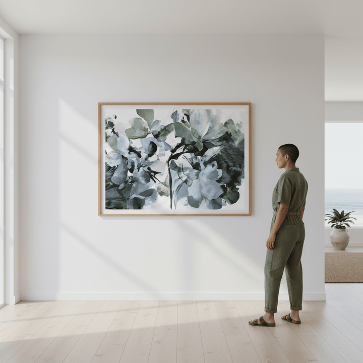 Blue Heaven Hydrangea by Deer Muskeeter wall - art - picture - poster
