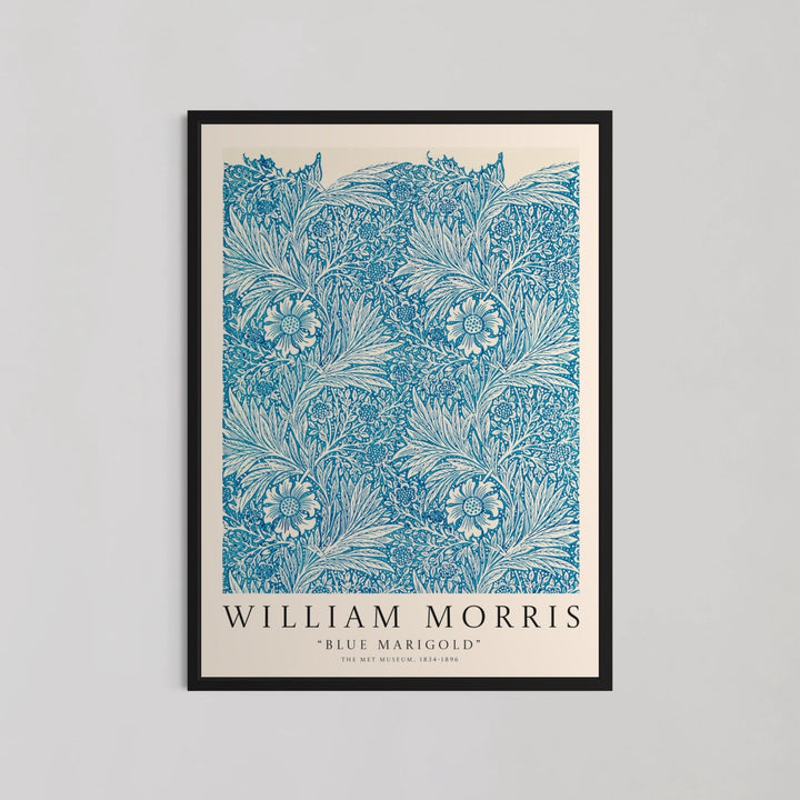 Blue Marigold Pattern Wall Art by William Morris - Style My Wall