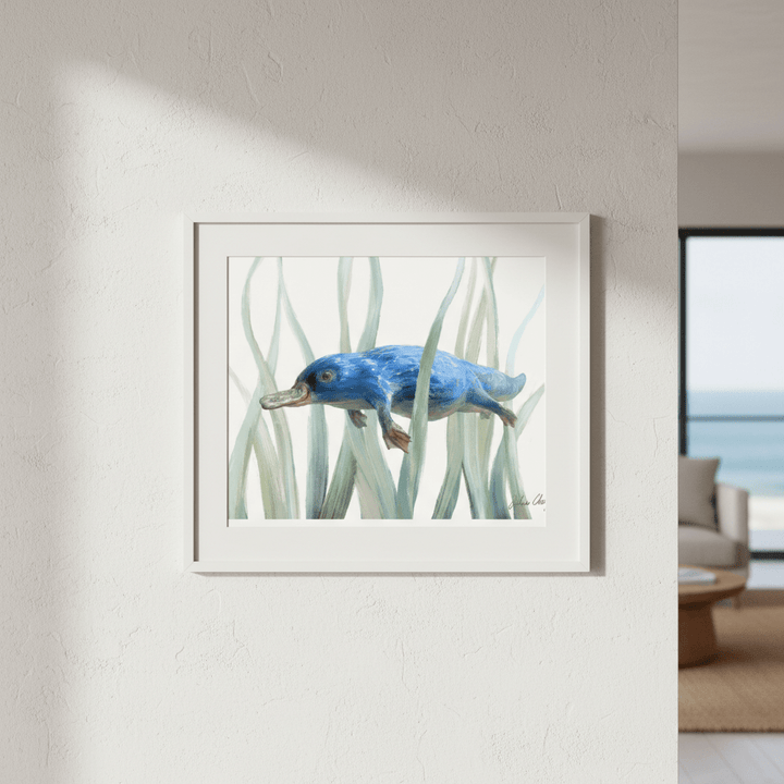 Blue Platypus by Julia Cheney wall - art - picture - poster