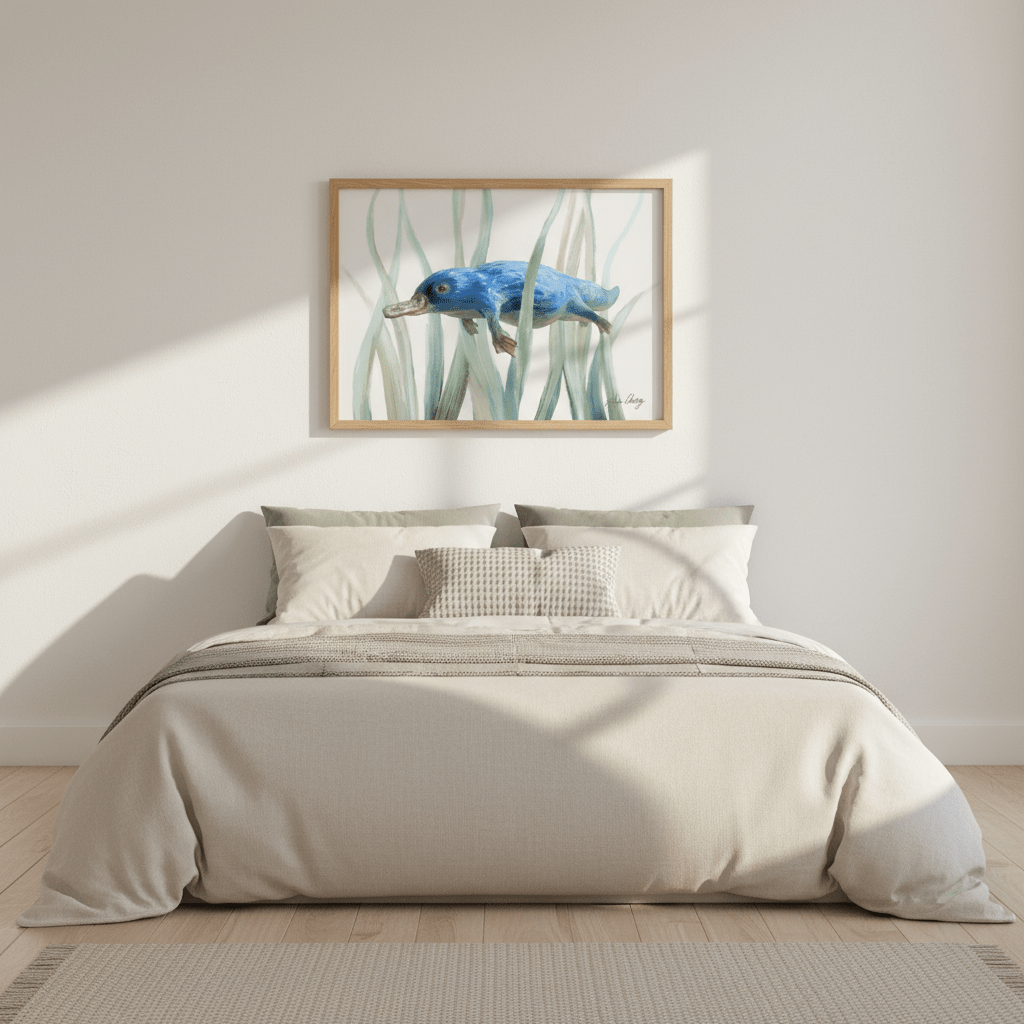 Blue Platypus by Julia Cheney wall - art - picture - poster