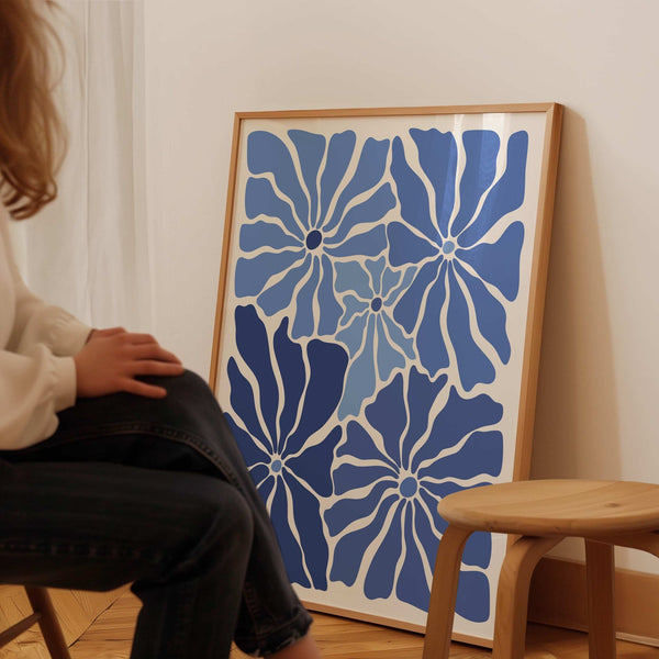 Blue Radiance Petal | Art & Canvas Print