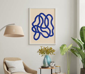Blue Scribble by Maison Bootsy,livingroom,timber border