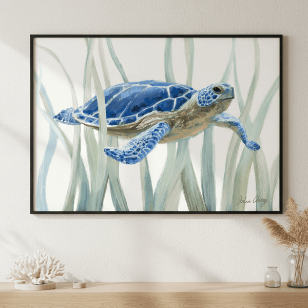 Blue Sea Turtle by Julia Cheney