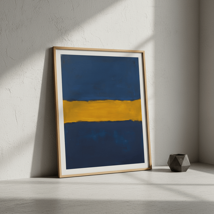 Blue Shades of Yellow Abstract Mark Rothko Inspired wall - art - picture - poster