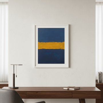 Blue Shades of Yellow Abstract Mark Rothko Inspired wall - art - picture - poster