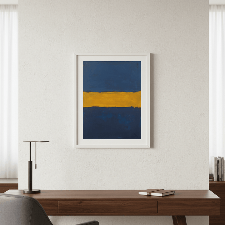 Blue Shades of Yellow Abstract Mark Rothko Inspired wall - art - picture - poster