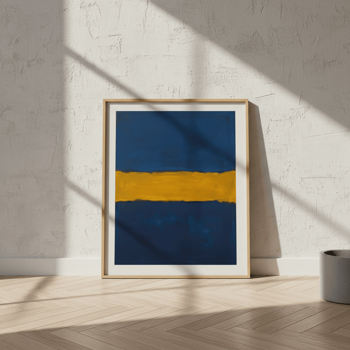Blue Shades of Yellow Abstract Mark Rothko Inspired wall - art - picture - poster