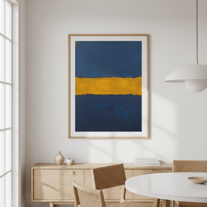Blue Shades of Yellow Abstract Mark Rothko Inspired wall - art - picture - poster