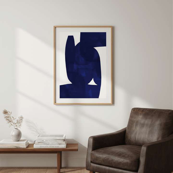 Blue Shape by Berit Mongensen Lopez wall - art - picture - poster