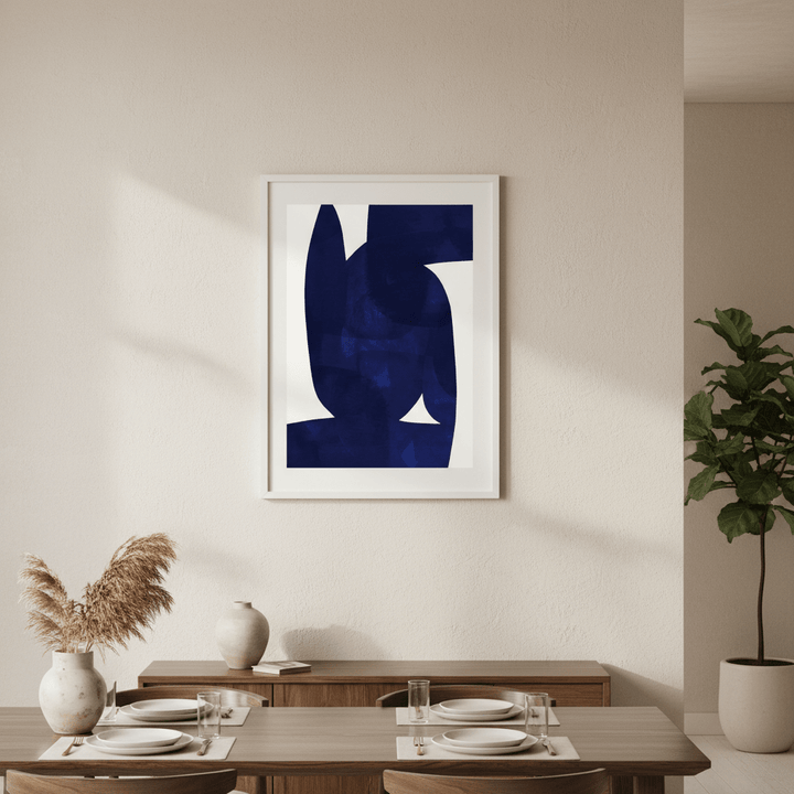 Blue Shape by Berit Mongensen Lopez wall - art - picture - poster