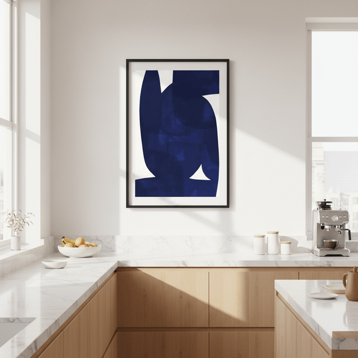 Blue Shape by Berit Mongensen Lopez wall - art - picture - poster