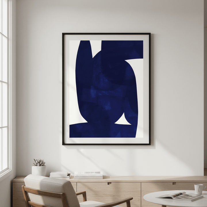 Blue Shape by Berit Mongensen Lopez wall - art - picture - poster