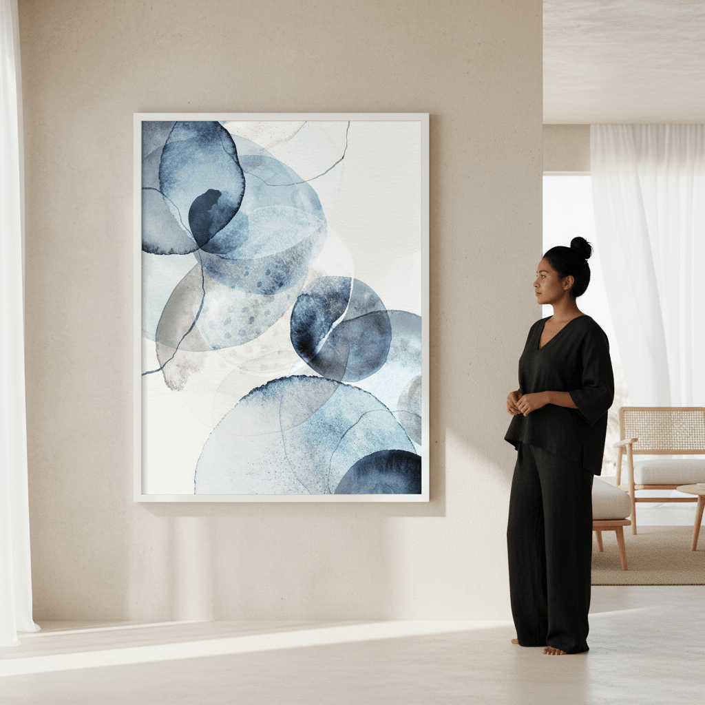 Blue Stone by Deer Muskeeter wall - art - picture - poster