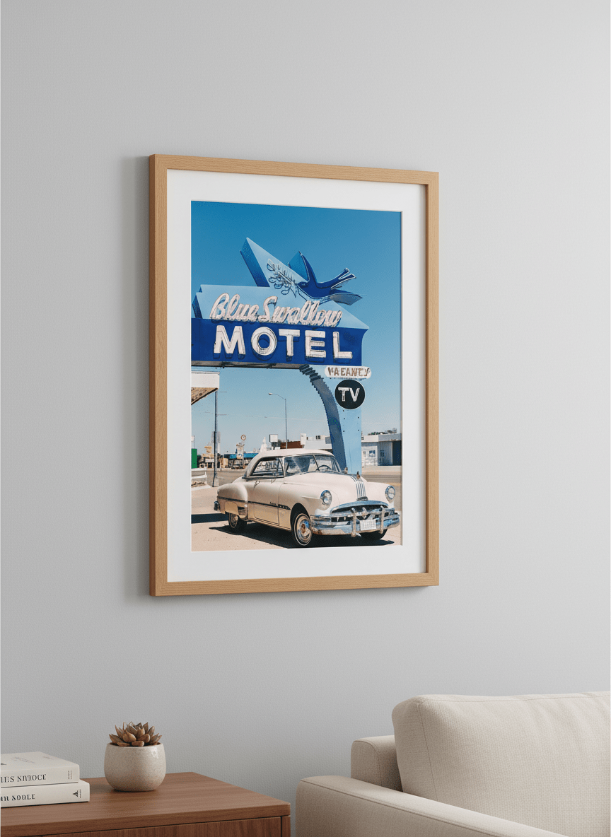 Modern wall art styled above a sofa in a neutral living room