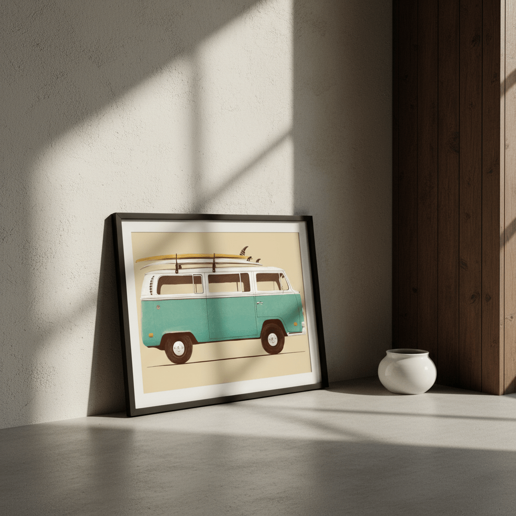 Blue Van by Florent Bodart wall - art - picture - poster