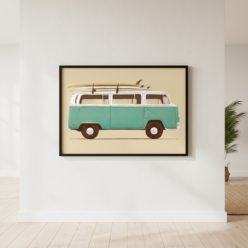 Blue Van by Florent Bodart wall - art - picture - poster
