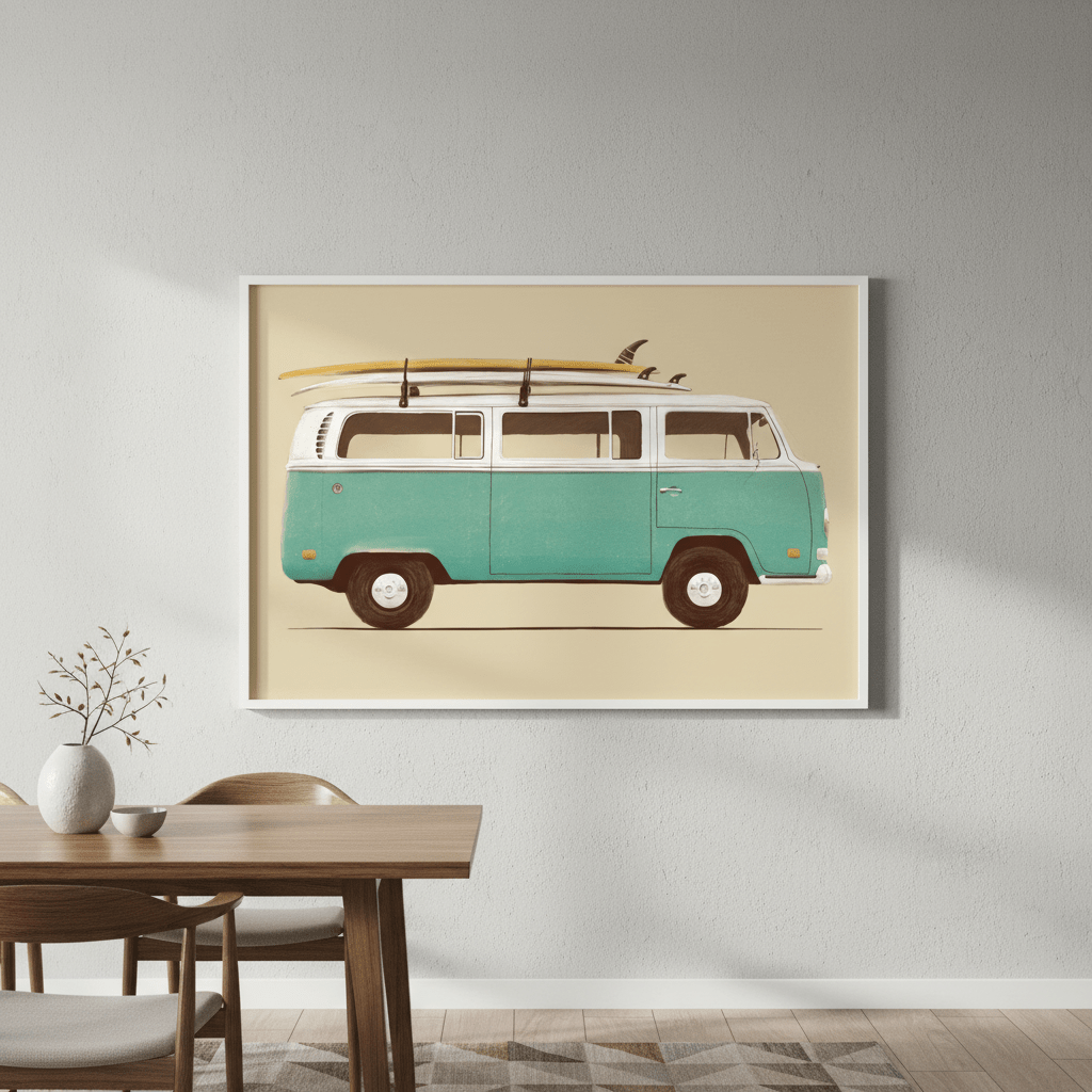 Blue Van by Florent Bodart wall - art - picture - poster