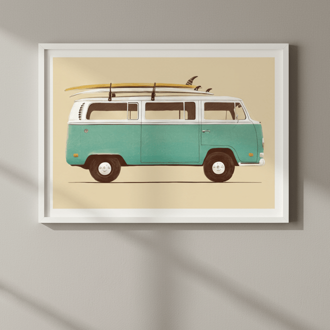 Blue Van by Florent Bodart wall - art - picture - poster