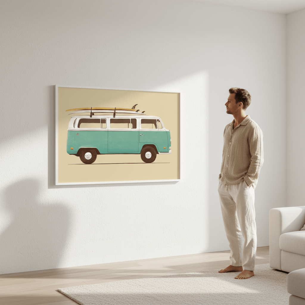 Blue Van by Florent Bodart wall - art - picture - poster