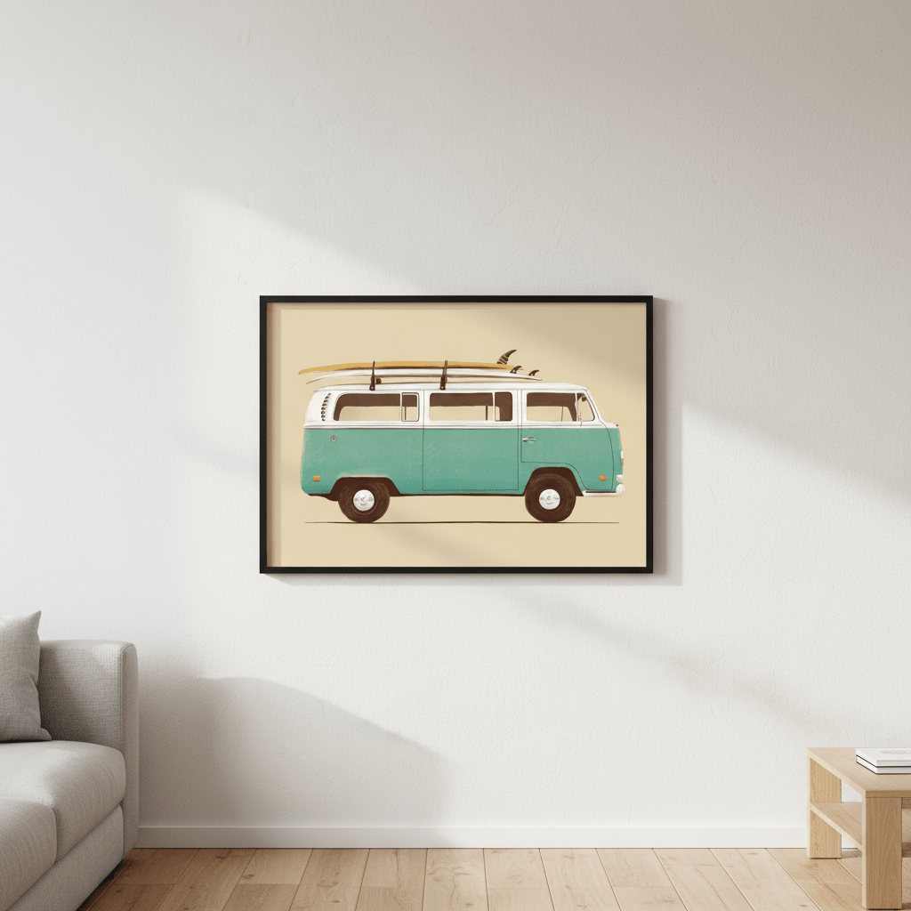 Blue Van by Florent Bodart wall - art - picture - poster