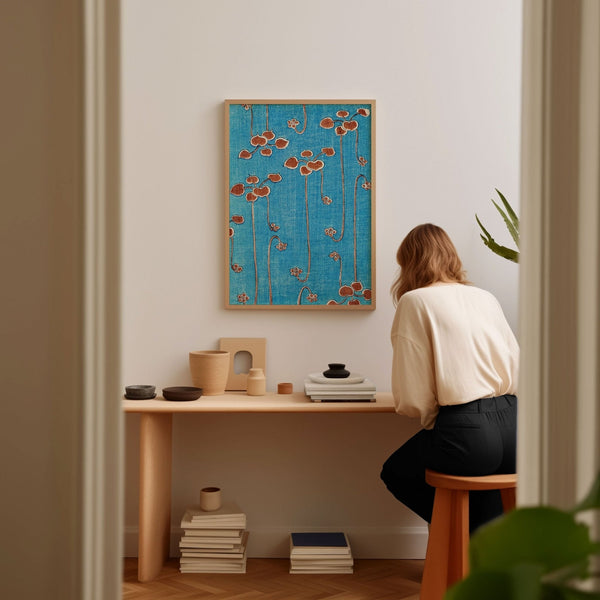 Blue Vines Wall Art by Bijutsu Sekai