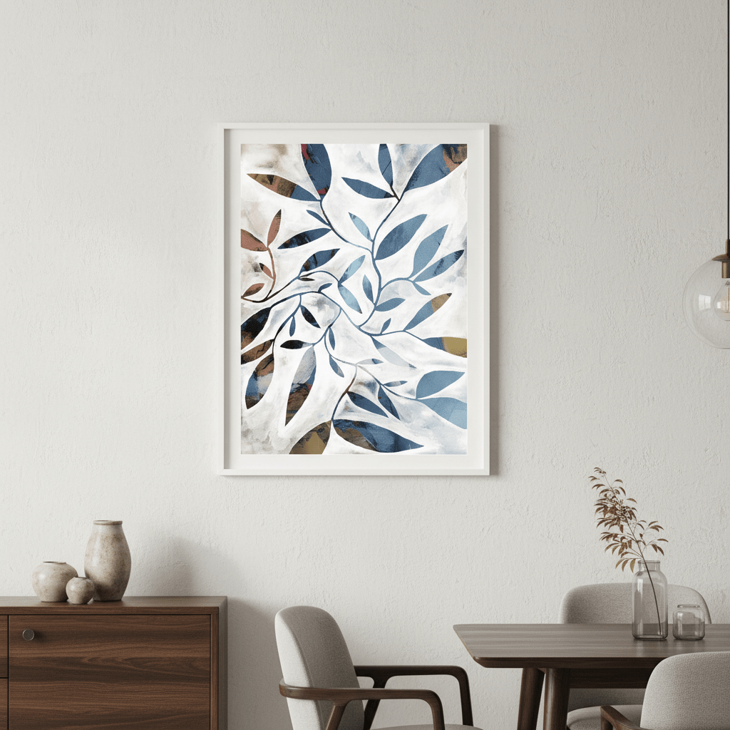 Blue Watercolour by Deer Muskeeter wall - art - picture - poster