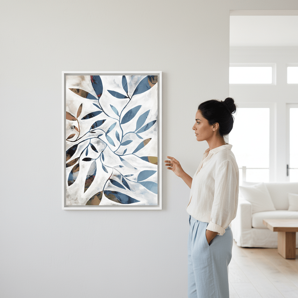 Blue Watercolour by Deer Muskeeter wall - art - picture - poster