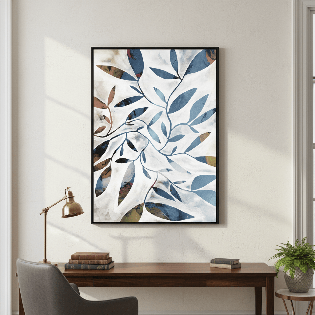 Blue Watercolour by Deer Muskeeter wall - art - picture - poster