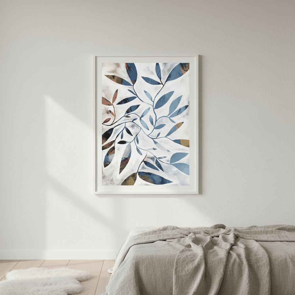 Blue Watercolour by Deer Muskeeter wall - art - picture - poster